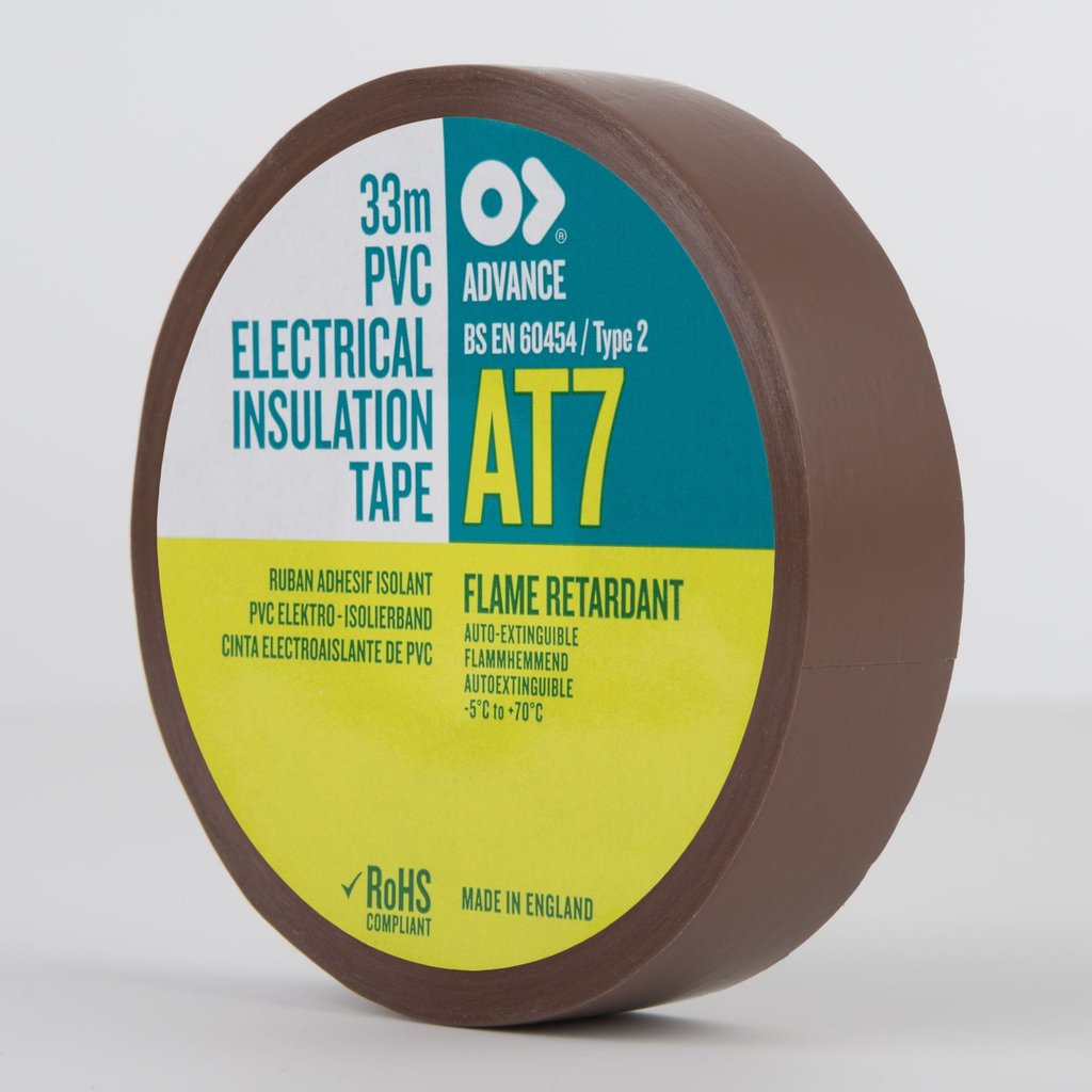 Advance PVC Electrical Insulation Tape 19mm Brown.webp