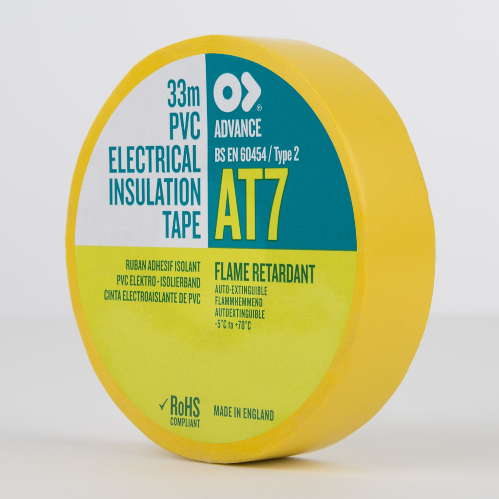 Advance PVC Electrical Insulation Tape 19mm Yellow.webp